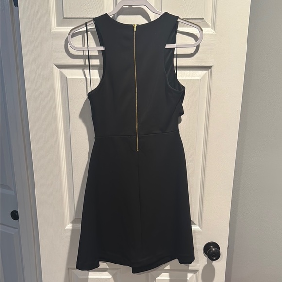 Express Black Mini Sheath Dress Sleeveless V-neck Cocktail - Picture 3 of 4